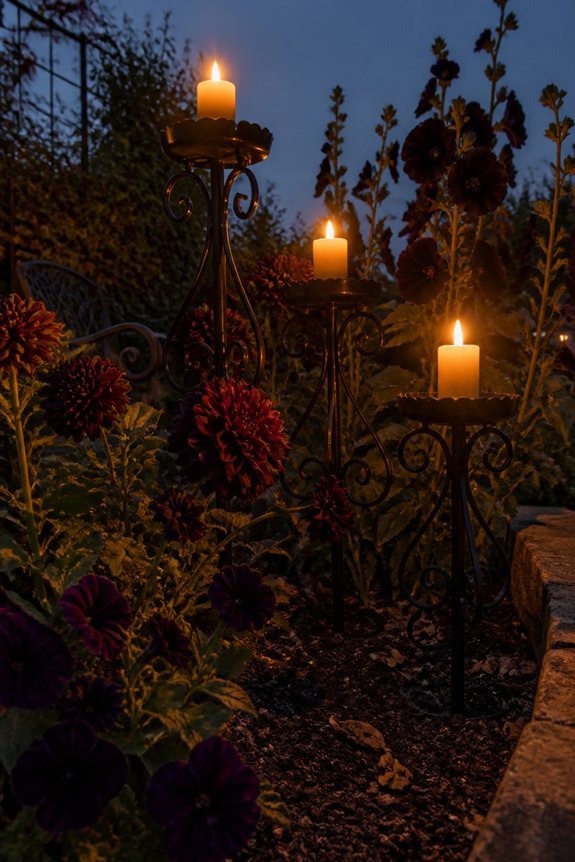 candlelit intimacy in gardens