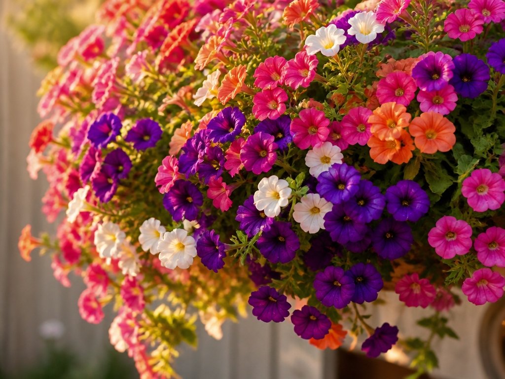 cascading blooms in containers