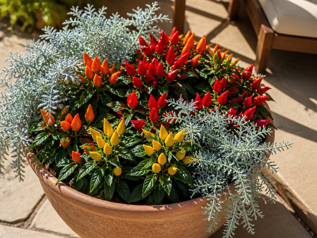 colorful compact heat loving peppers