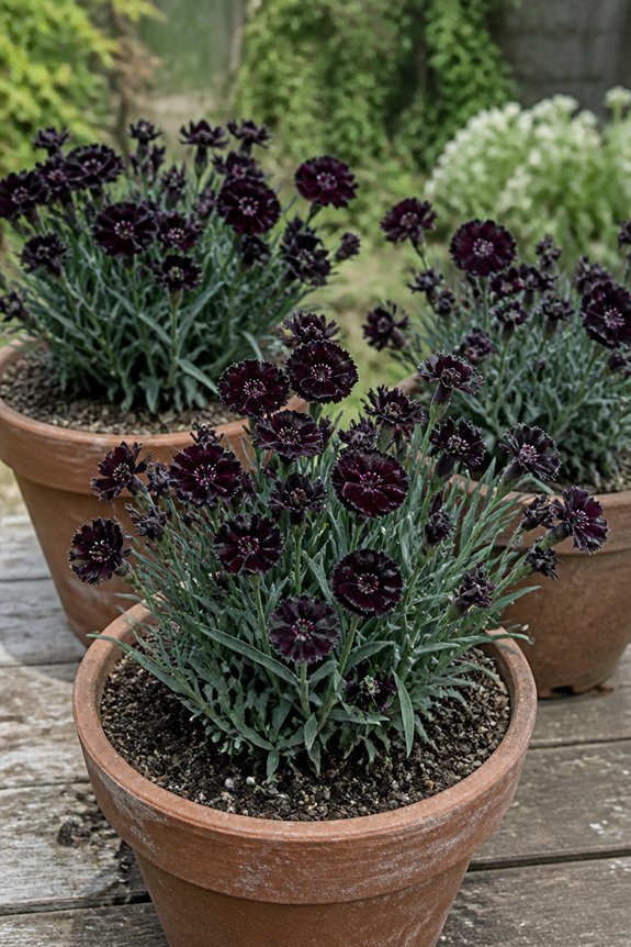 compact black fragrant flowers