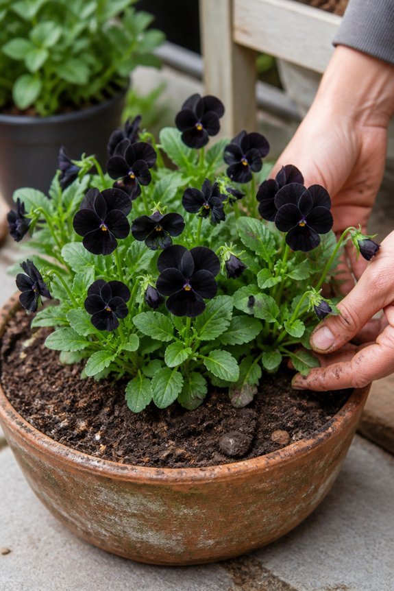 compact dark flowering plants