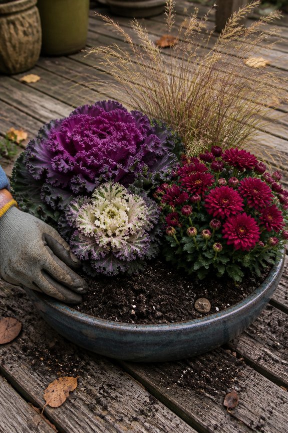 compact fall plant arrangements