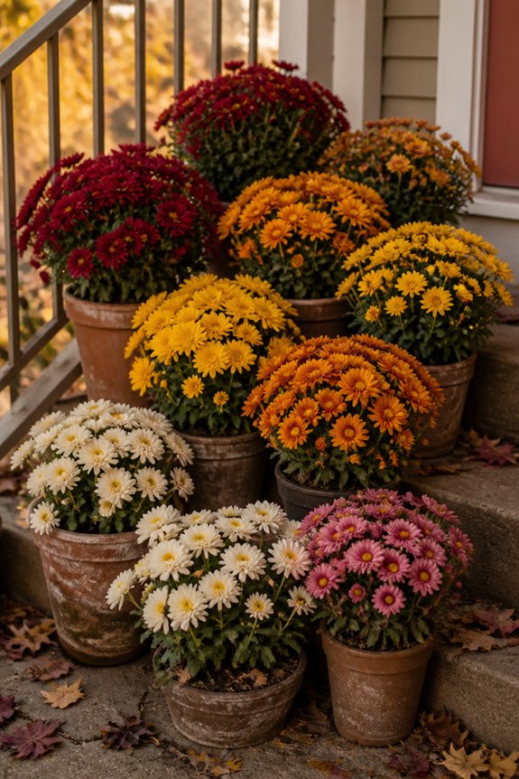 coordinated mum color displays