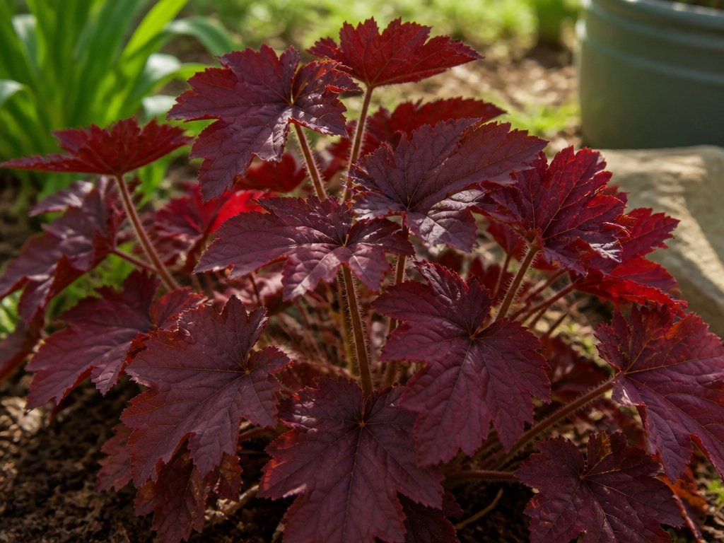 crimson blooms in shade