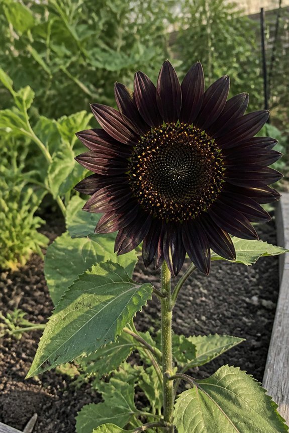 dark blooms striking contrasts