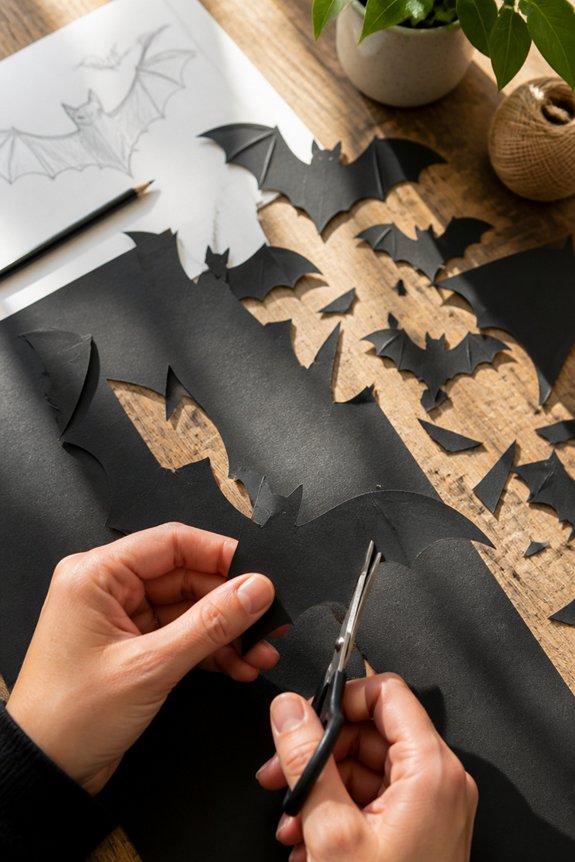 diy bat cutout decorations