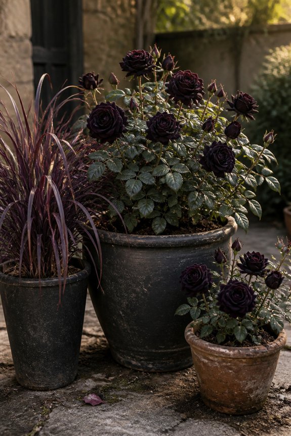 dramatic fall floral arrangement