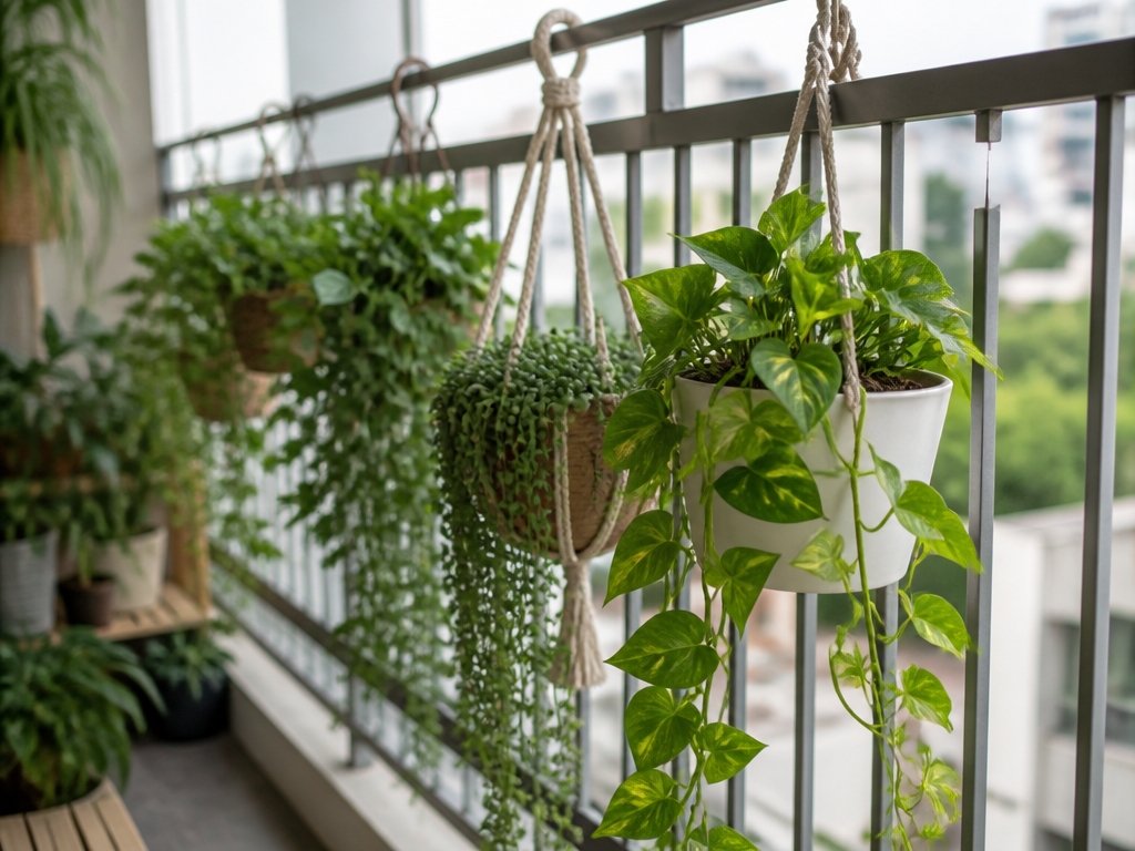 draping plants over railings