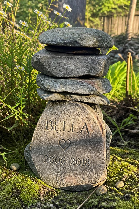 durable rustic stone markers