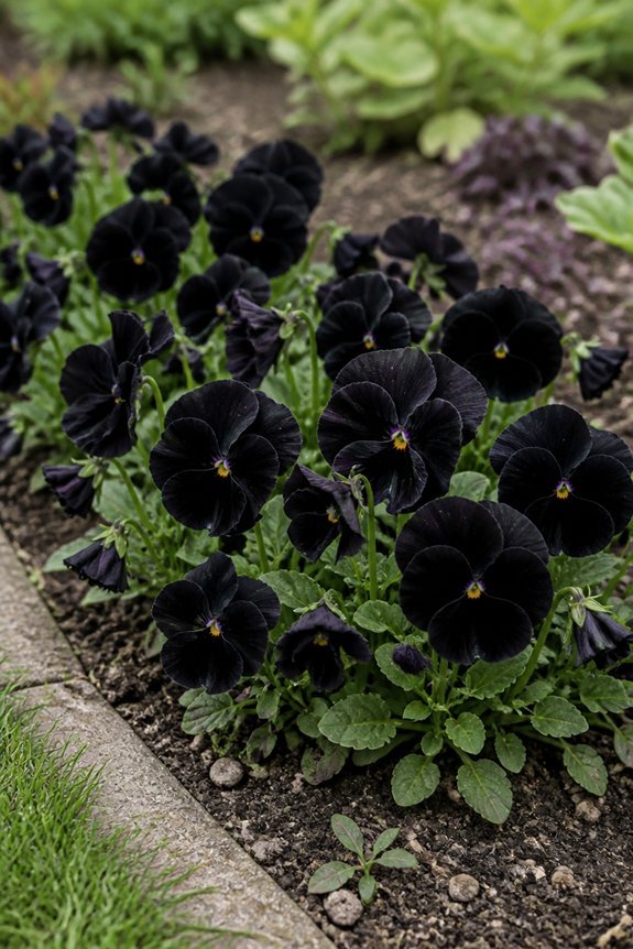easy maintenance dark flowers