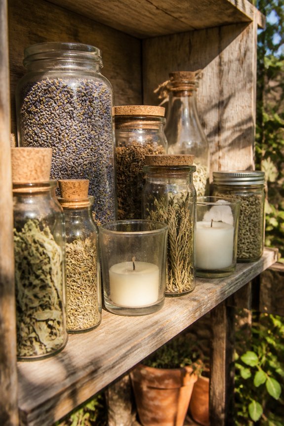 eclectic jar garden decor