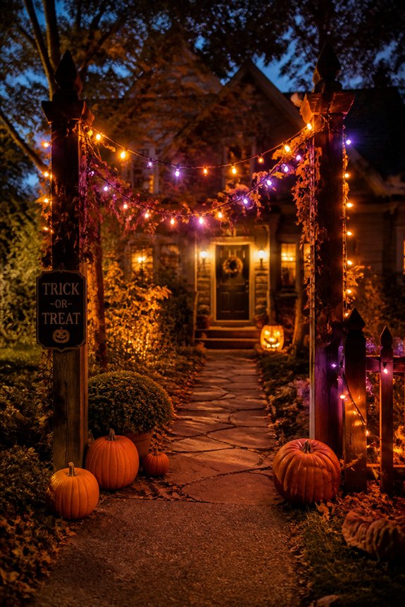 eerie halloween string lights