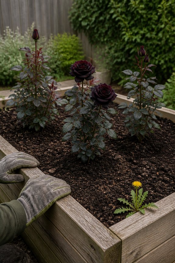 elegant contrast in gardening