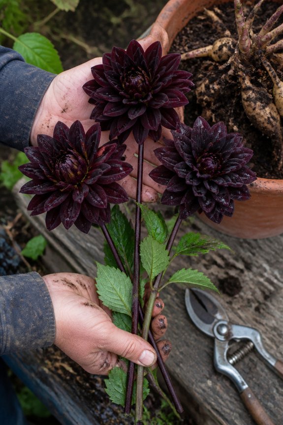elegant dark flower arrangements