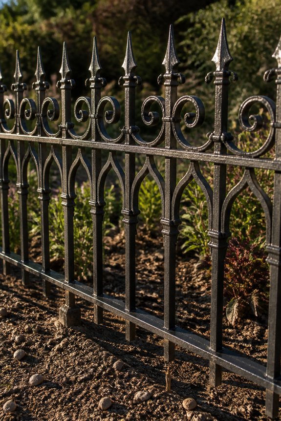 elegant gothic metal fencing