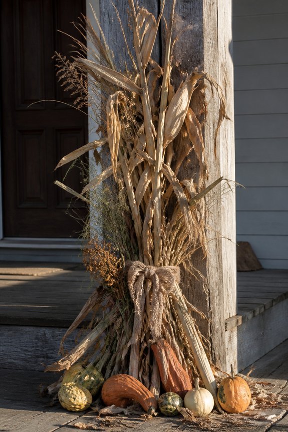 farmhouse porch autumn decoration