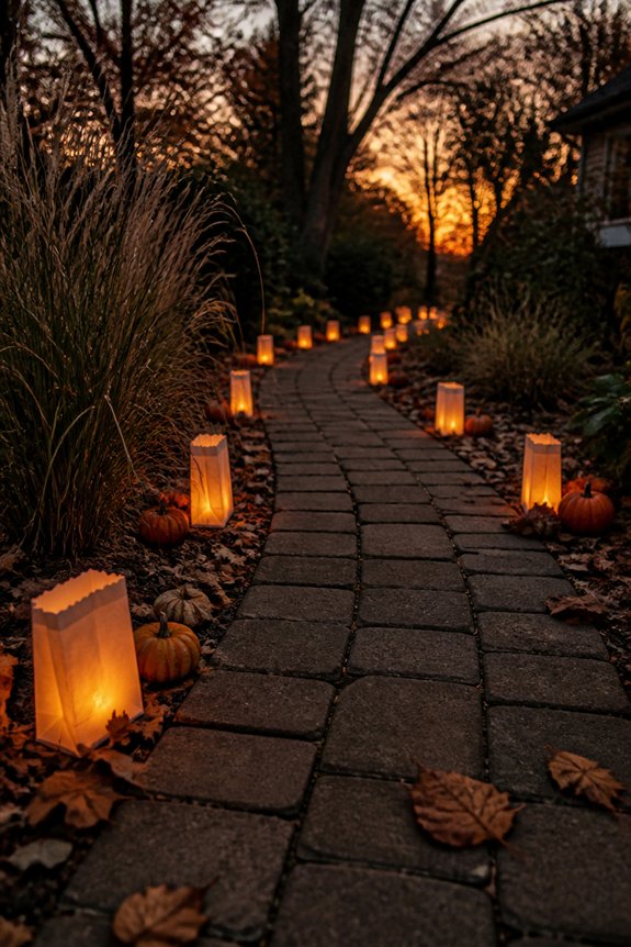 festive illuminated halloween pathways