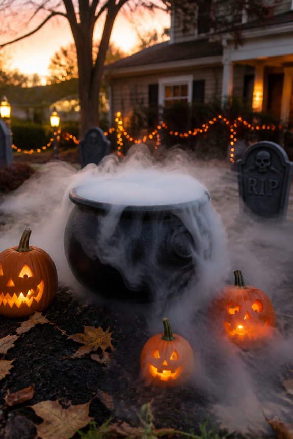 foggy cauldron display setup