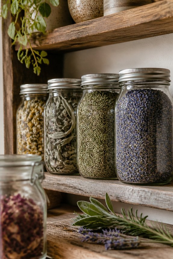 functional herb storage decor