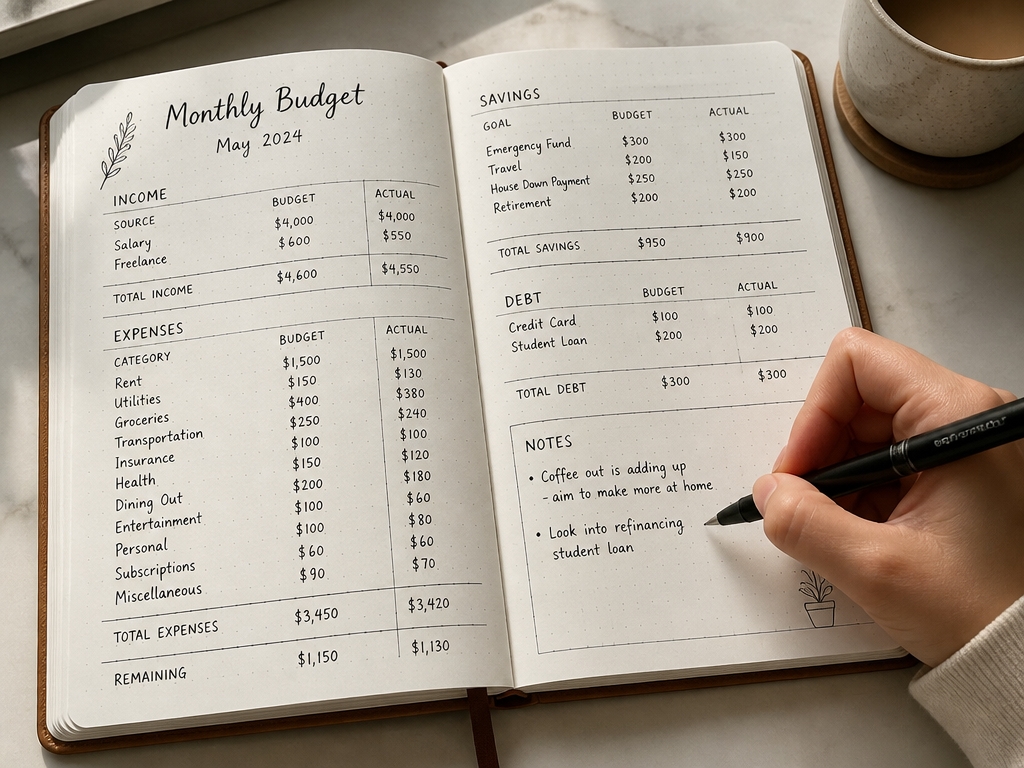 garden expense tracking table
