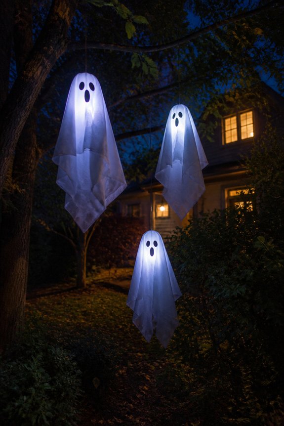 glowing ghosts from sheets