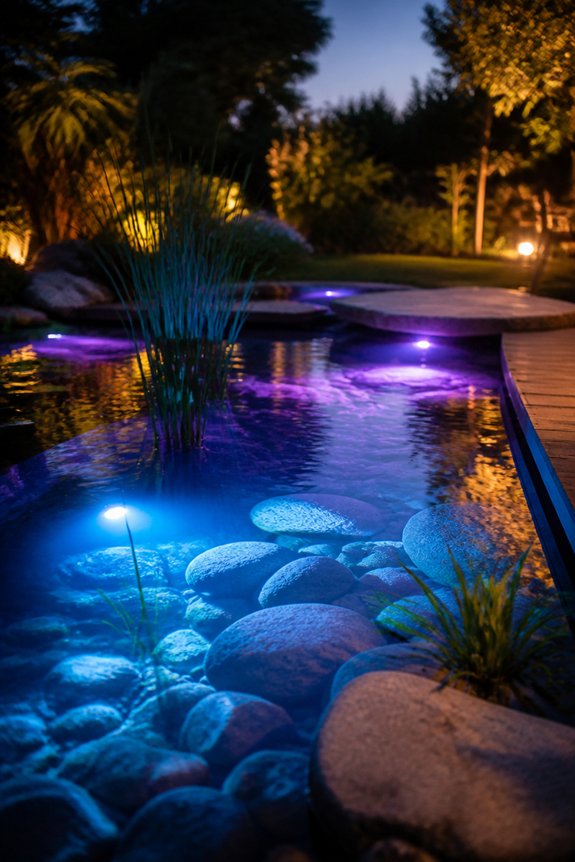 glowing underwater illumination effects