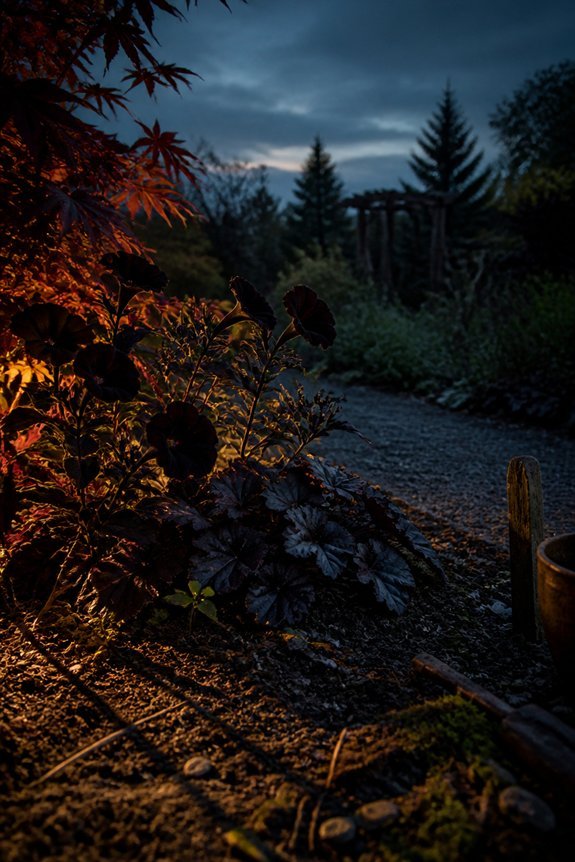 gothic garden atmospheric lighting