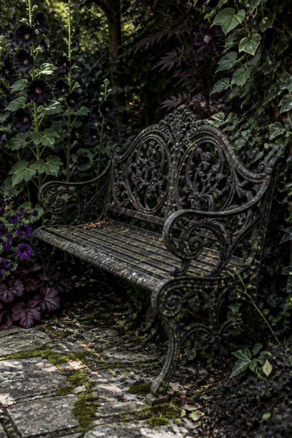 gothic ornate bench placements