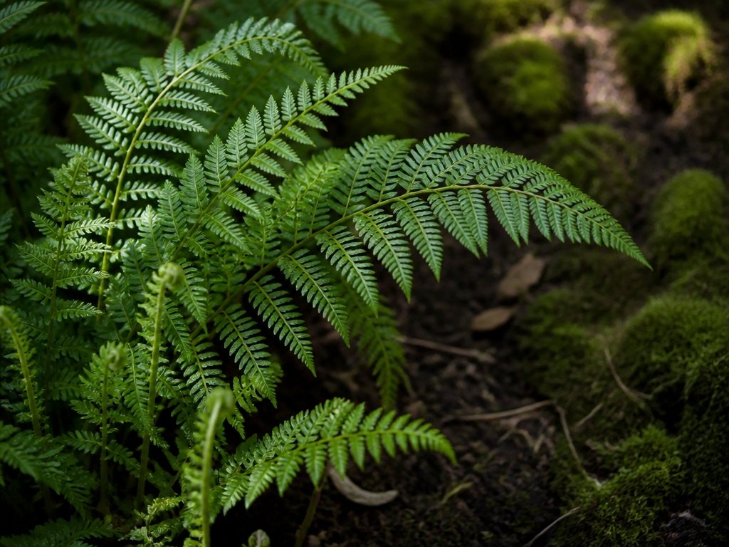 graceful feathery shade ferns