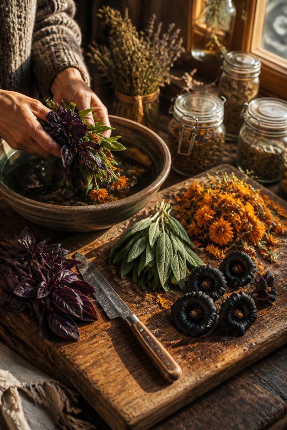harvest herbs for halloween