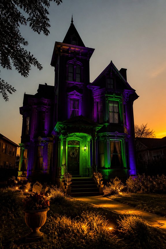 haunted house color scheme