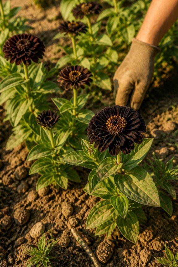 heat tolerant black zinnias