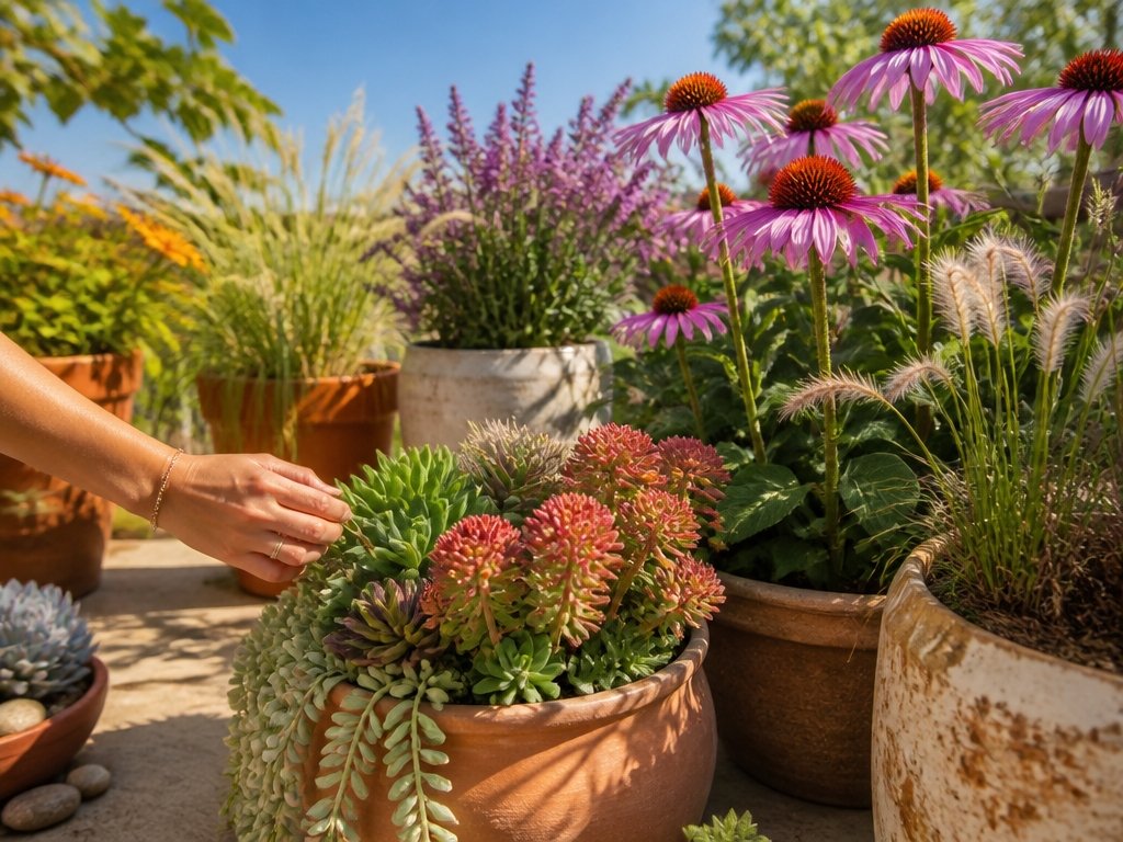heat tolerant container perennials