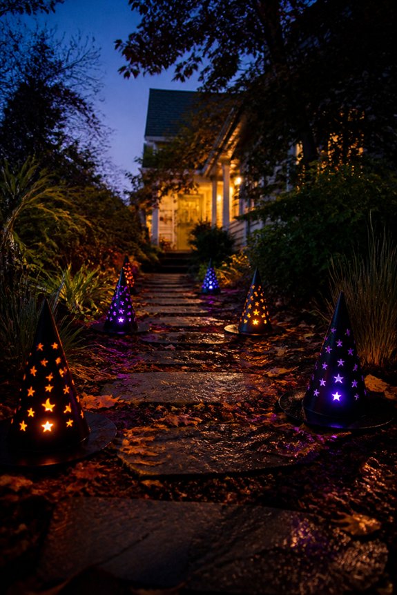 illuminated halloween pathway markers