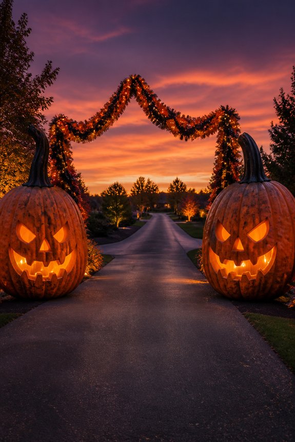 inviting halloween pumpkin archway