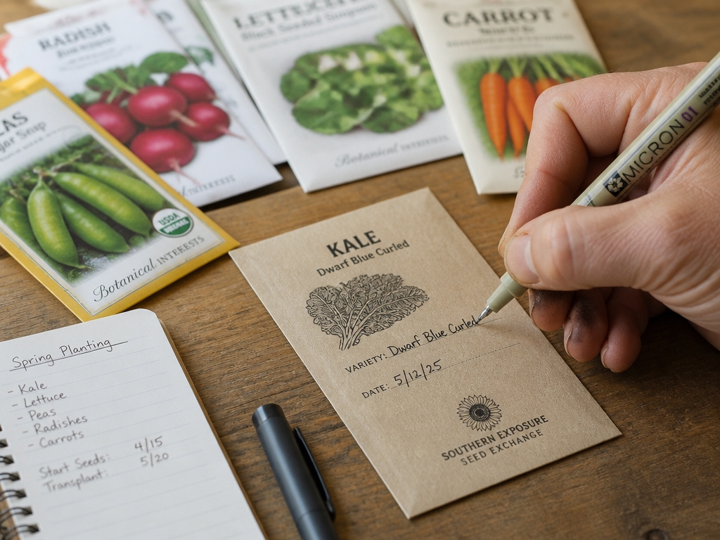 label seeds with details