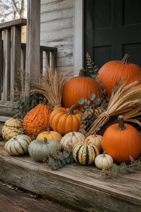 layer pumpkins by size