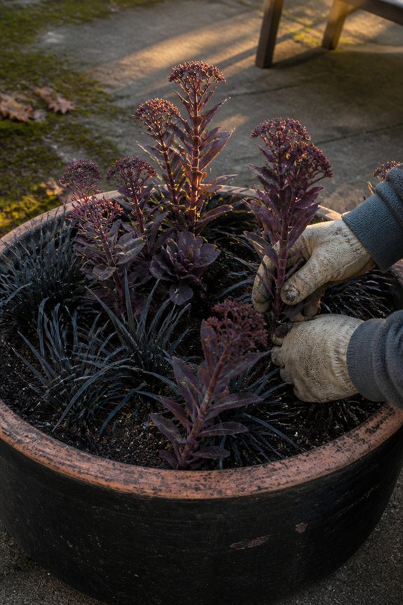 layered plants for contrast