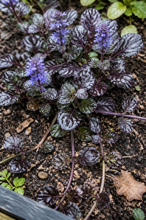 low growing purple ground cover