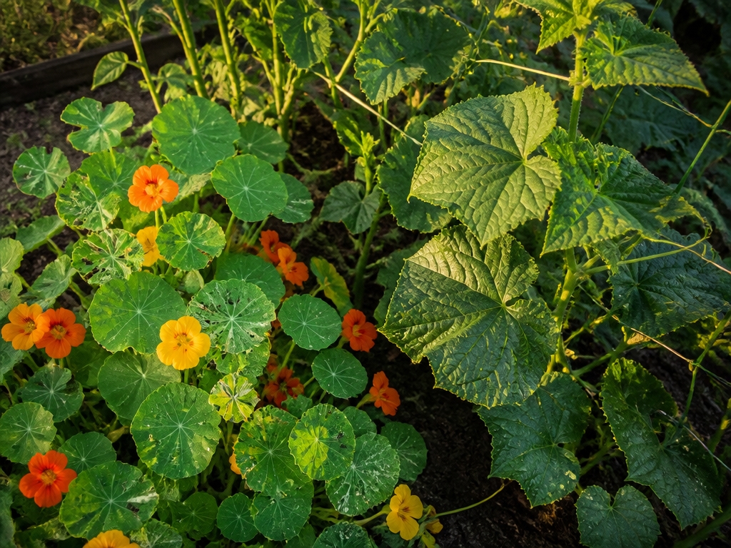 nasturtiums natural pest traps