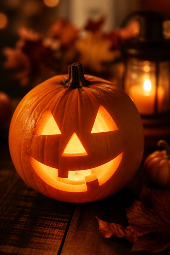 nostalgic candlelit halloween ambiance