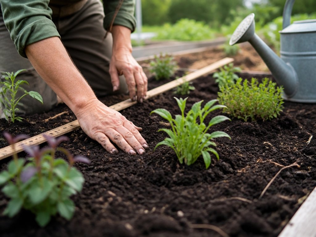 optimal spacing enriched soil
