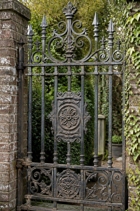 ornate victorian iron gates