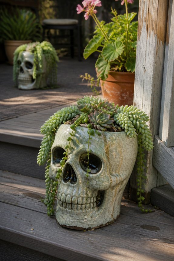 oversized skull planters anchor