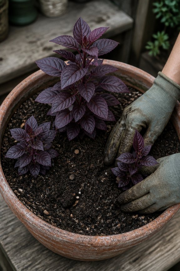 plum as garden focal point