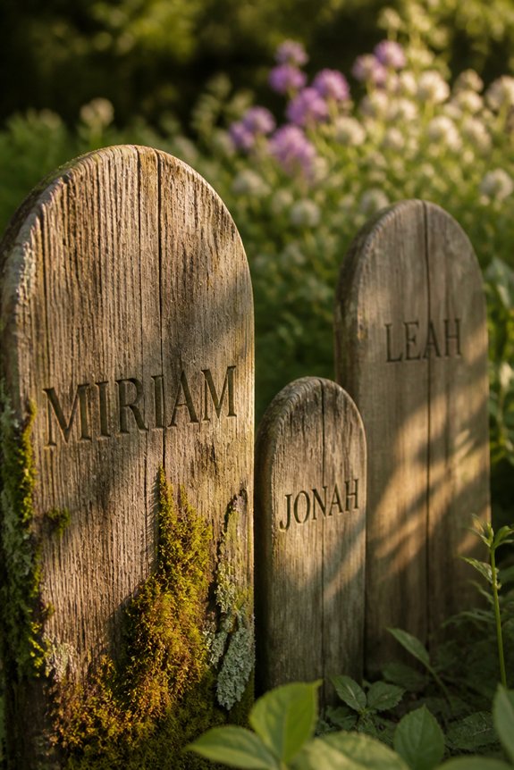 rustic engraved wood markers