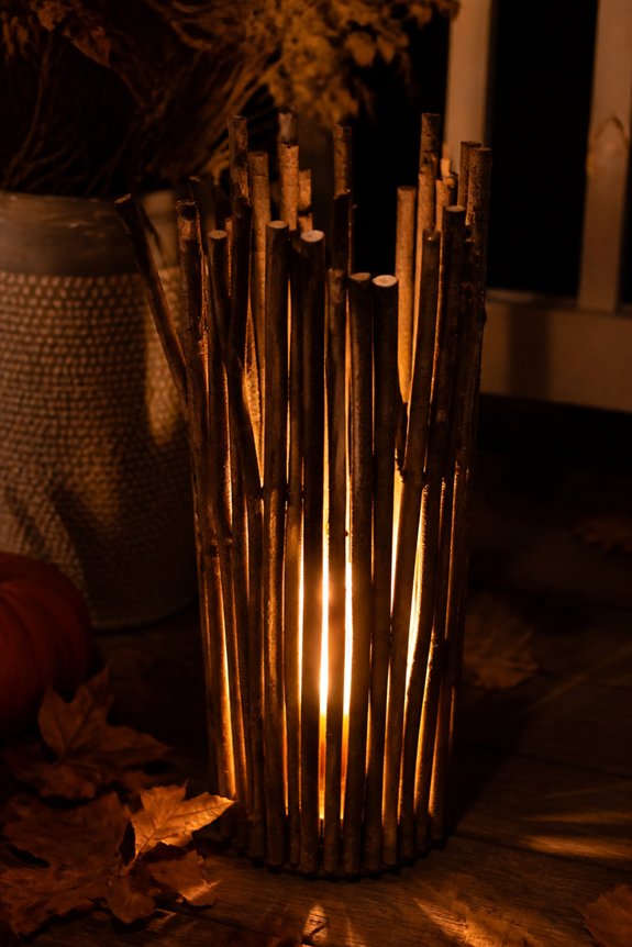 rustic seasonal candlelight fixture