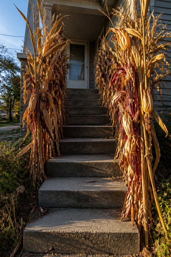 rustic seasonal corn decor