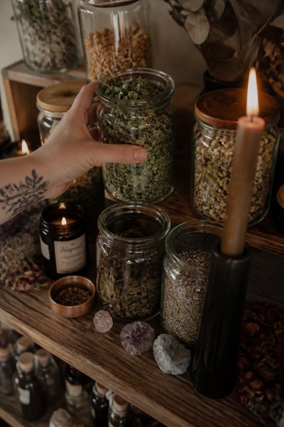 seasonal herb jar rotation
