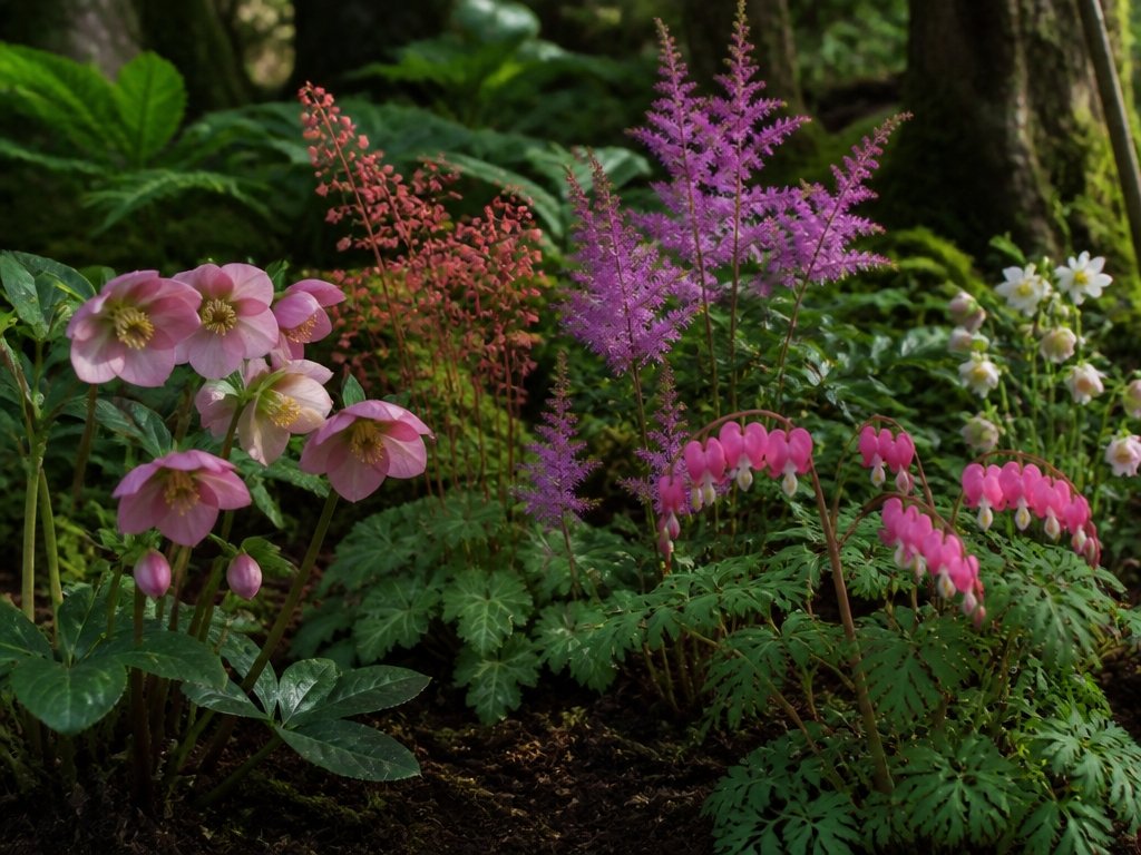 seasonal shade wildflower blooms